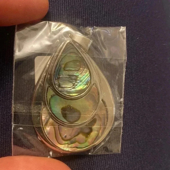 Brand new Abalone shell 🐚 pendant in stainless steel - Picture 3 of 4